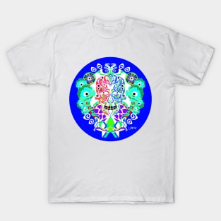 the catrina in tree of life ecopop totonac art popular zentangle white T-Shirt